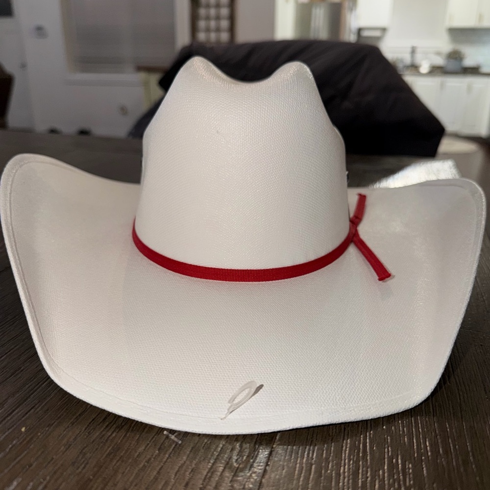 Men’s Smithbilt "Long" Calgary Stampede Hat - White with Red Band - Small - Picture 5 of 7